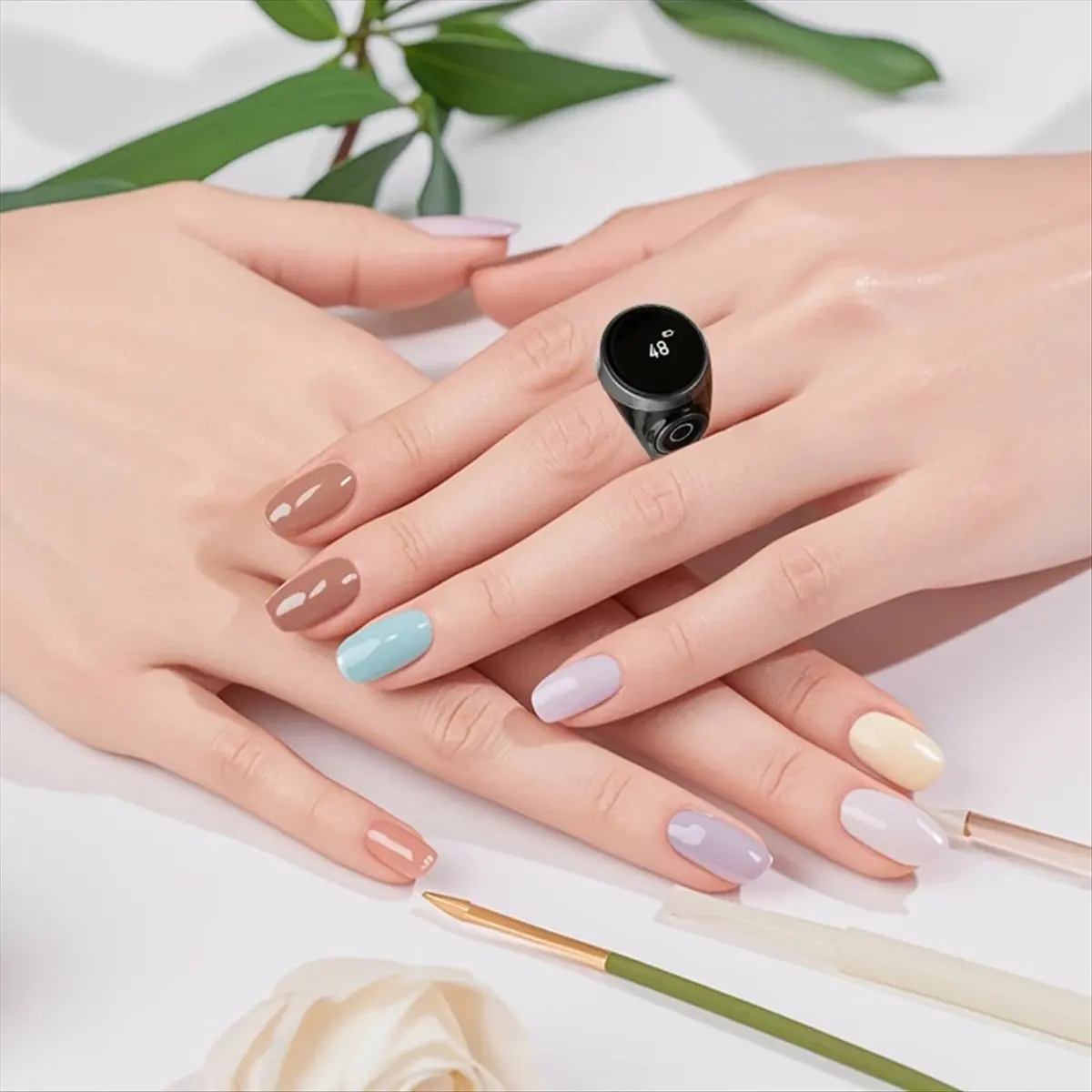 T1236C-S9 Ring Type Touch Button Counter Digital OLED Screen Display Rechargeable Mini Clicker Finger Counter HOT