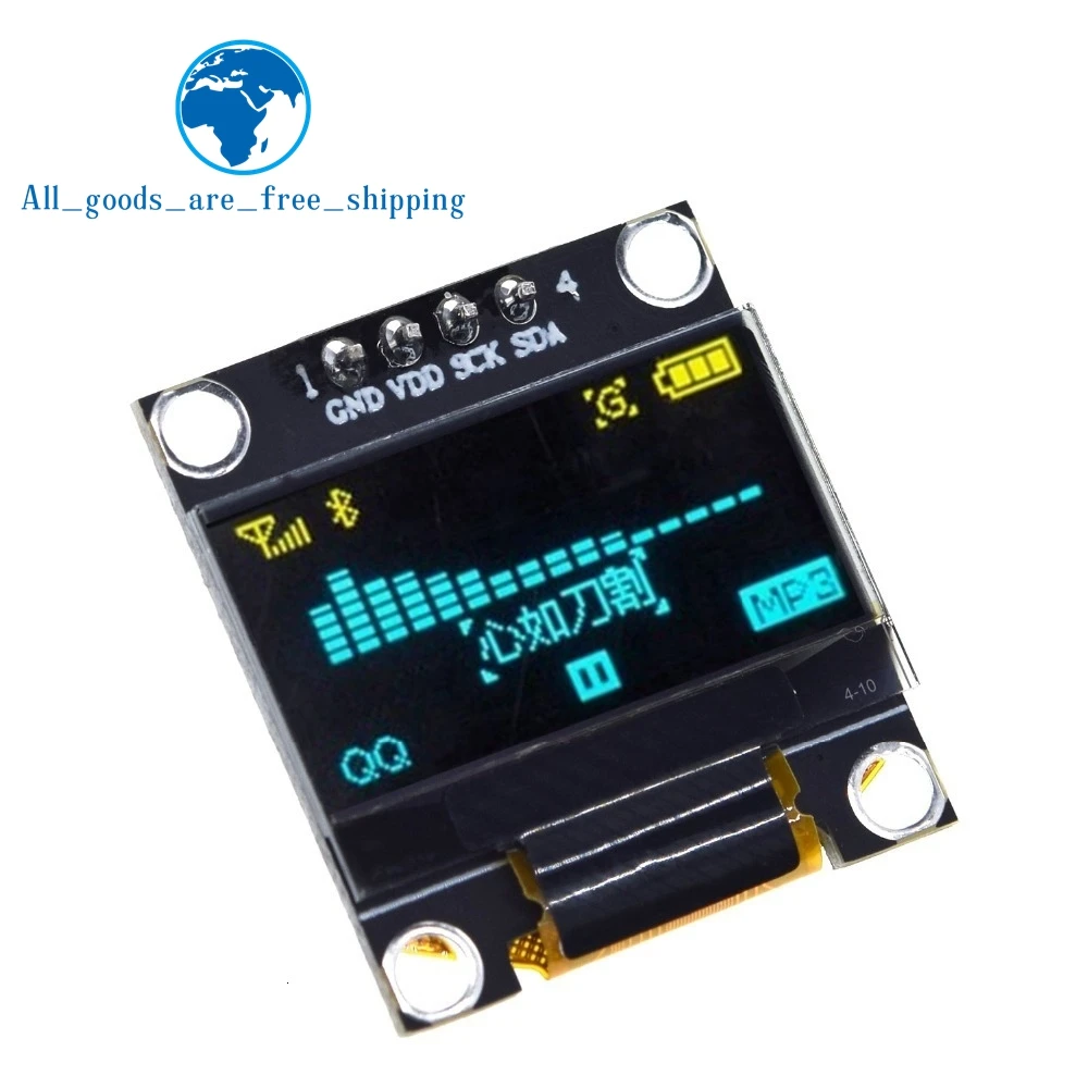 0.96 inch oled IIC Serial White OLED Display Module 128X64 I2C SSD1306 12864 LCD Screen Board GND VDD SCK SDA for Arduino