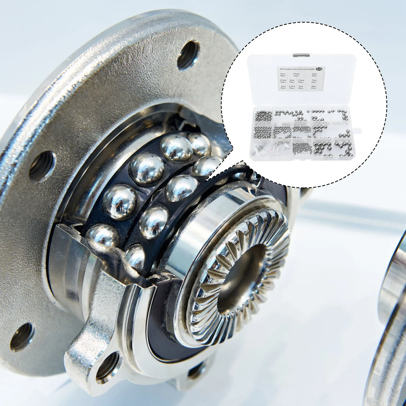

520pcs Stainless Steel Balls 2 8mm Round for Bearings Instruments Switches Motors Valves Chemical Medical