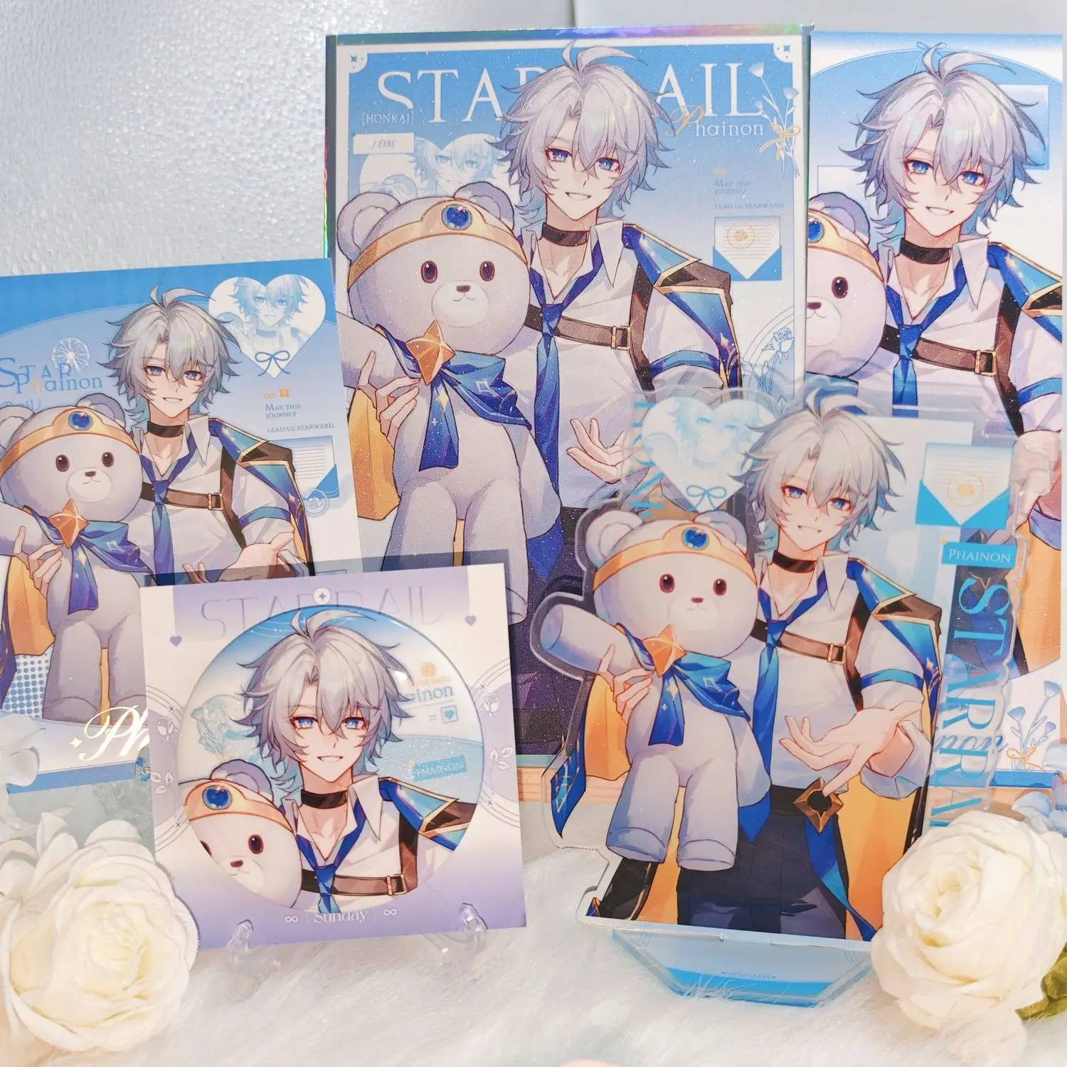 Game Cosplay Honkai: Star Rail Aventurine Double Flash Badge Color Paper Figures GiftDecoration Role Play Halloween Gift