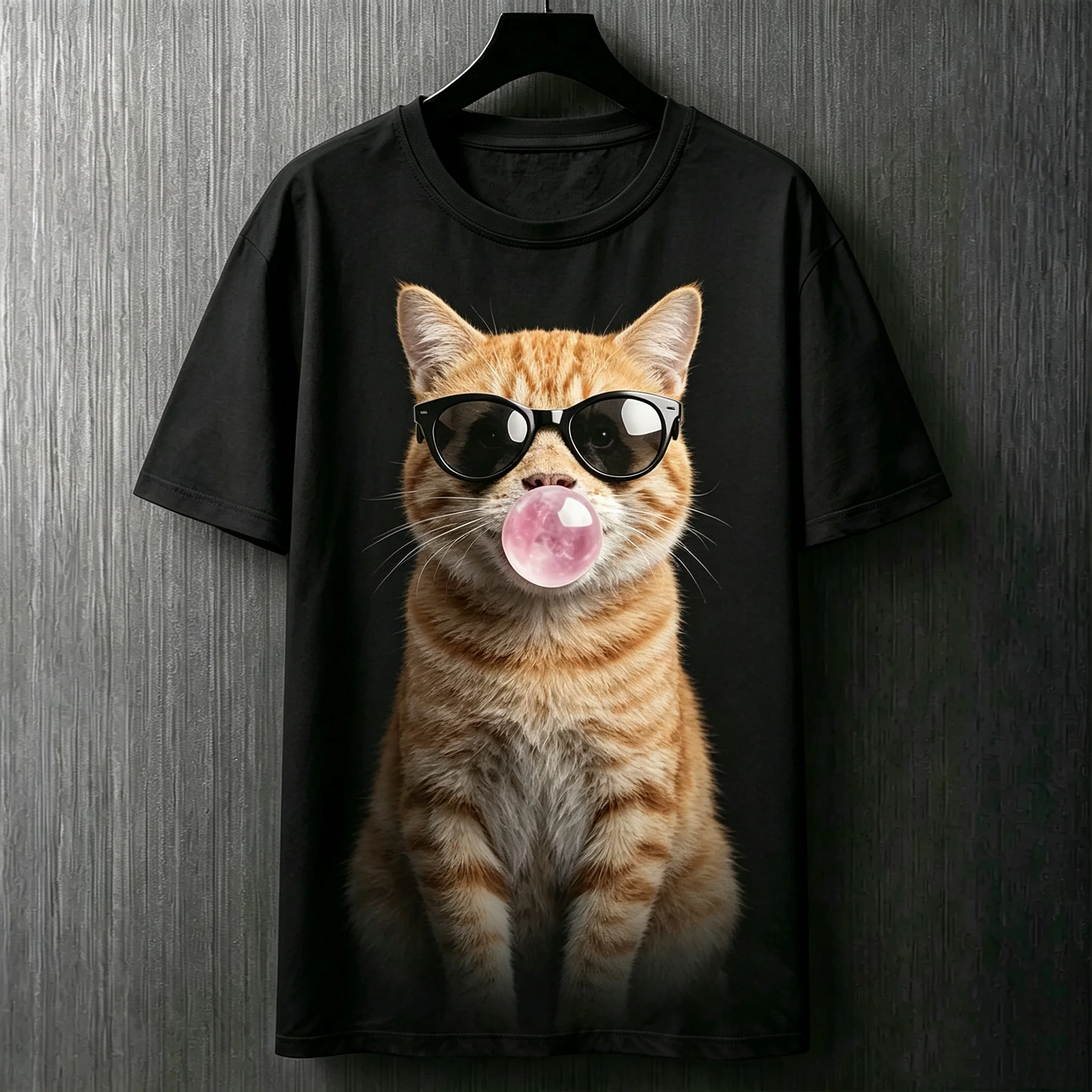 Men's Funny Panda Blowing Bubbles Pattern Short Sleeve T-Shirt Fashion Cool Party Daily T Shirt Casual Outdoor Crew Neck Y2k Top