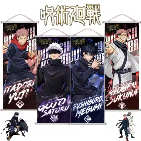 Jujutsu Kaisen Itadori Yuji Gojo Satoru Poster Tapestry Ryomen Sukuna Scroll Hanging Picture Wholesale Wall Home Decor 25*70cm