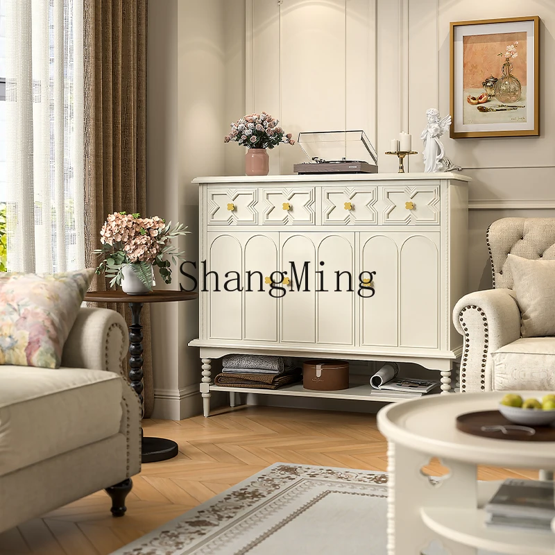 

CL shoe cabinet household entrance door solid wood storage entrance integrated white multi-layer locker