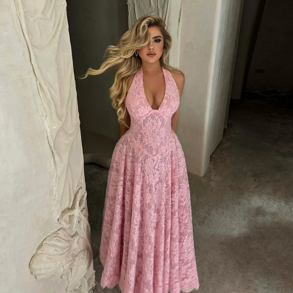 New Pink Lace Sequi… - image