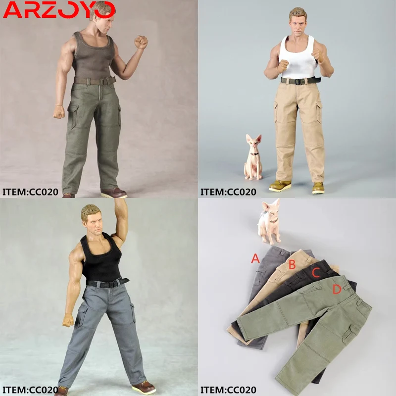 CCTOYS CC020 1/6 Scale Male Combat Pants Overalls Clothes Model Fit 12-inch Strong Muscle Soldier Action Figure Body