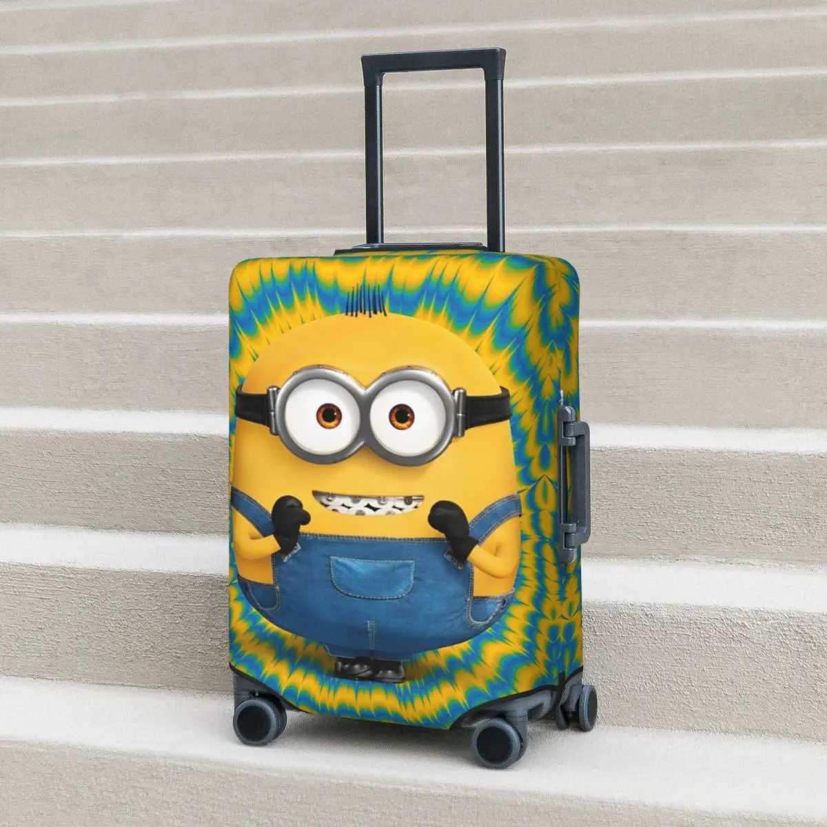 

Custom Minions Anime Suitcase Cover Flight Strectch Luggage Supplies Cruise Trip Protection