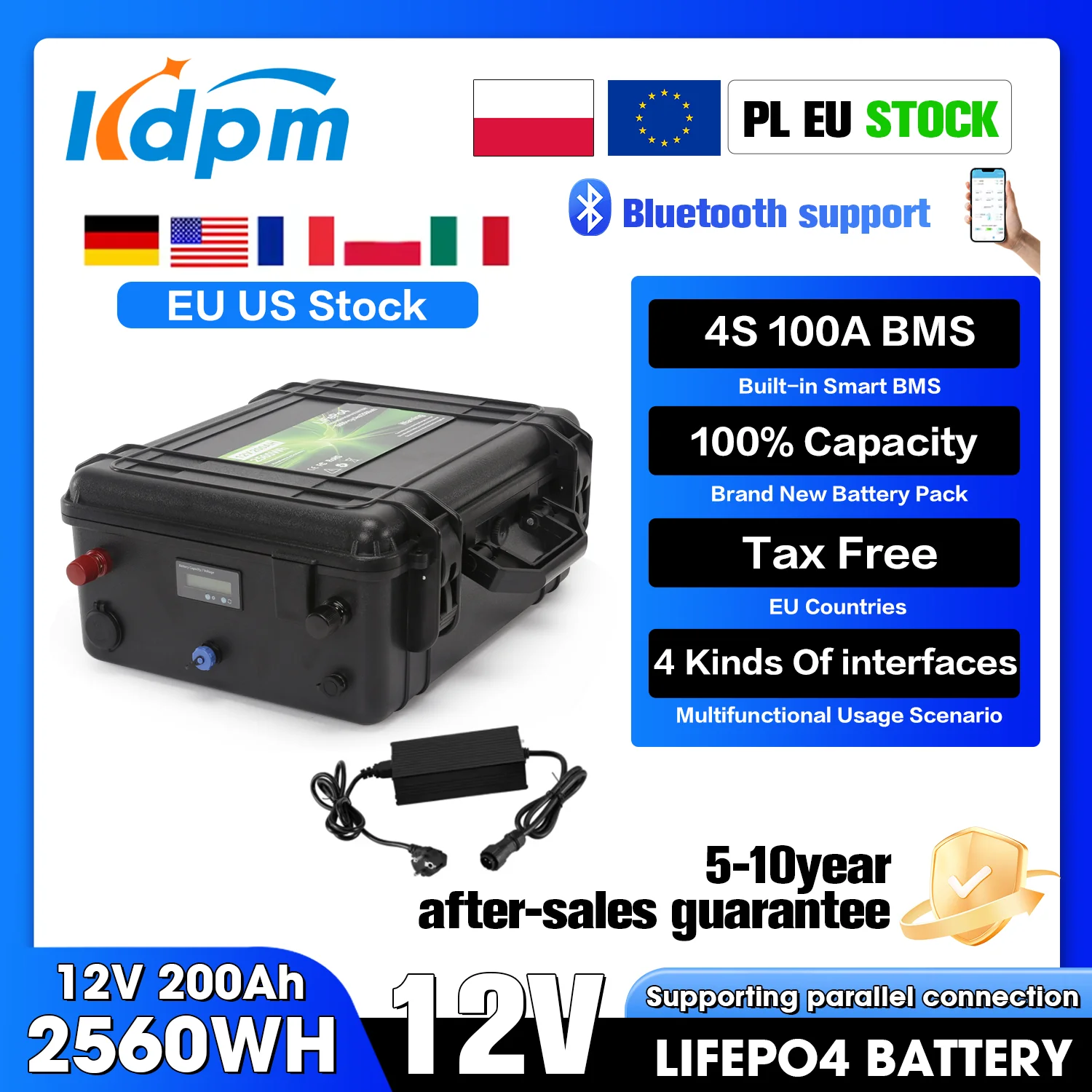 12V 200Ah 100Ah Lif… - image