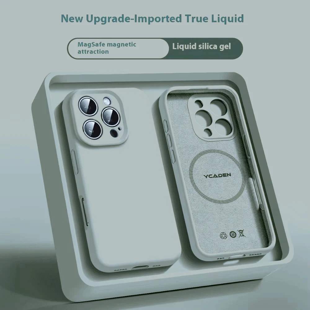 Candy Farbe Telefon Fall Für iPhone 17 16 15 14 13 12 Pro Max Air Für Magsafe Magnetische Drahtlose Ladung Weiche Flüssigkeit Silikon Abdeckung