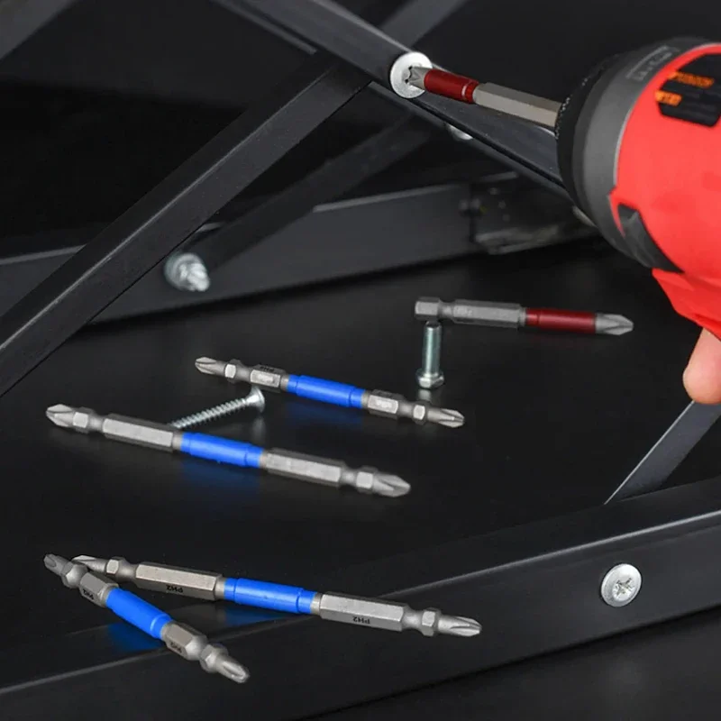 Wiha 2PC 16PC Schraubendreher-Bit-Set 1/4 Zoll Sechskantschaft Rutschfester Bohrer PH2 Länge 65/85/100mm Handwerkzeug 91001C-91011C – Detail 4