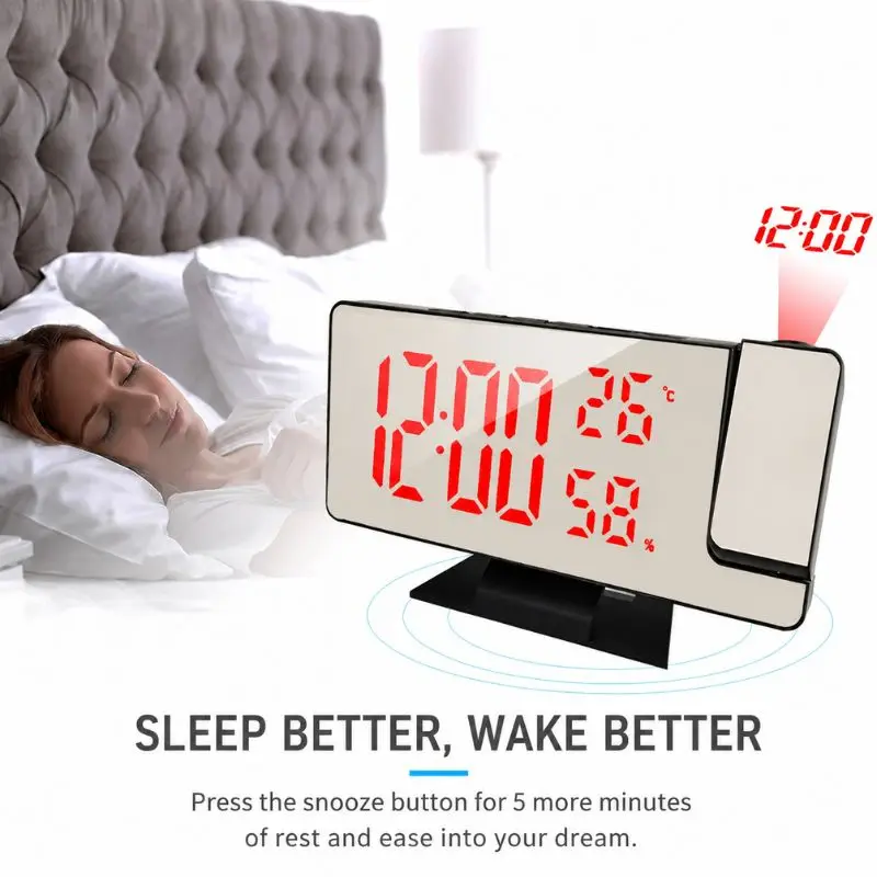 Digital Creative LED Large Screen Electronic Clock with USB Battery Dual Power Smart Temp Humidity Display