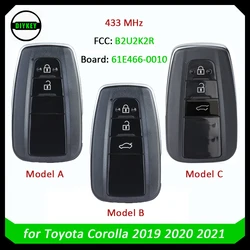 DIYKEY per Toyota Corolla 2019 2020 2021 Chiave A Distanza Intelligente 433MHz 4A Chip FCC: B2U2K2R 8990H-02050 8990H-02040 Scheda 61E466-0010