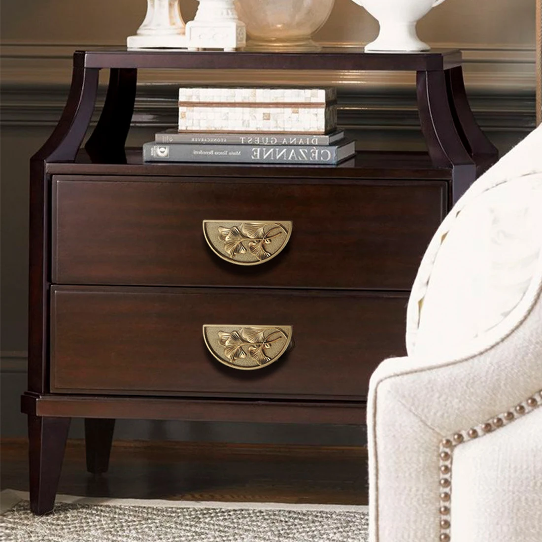 YUTOKO Chinese Semicircle Cabinet Handle Drawer Pulls Wardrobe Kitchen Cabinets Handles and Knobs Home Furniture Handle Hardware