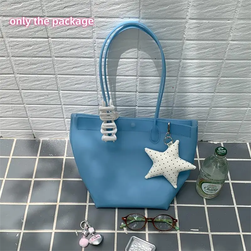 Transparente PVC-Eimertasche, wasserdichte Damen-Tragetasche mit Innentasche, bunte Dopamin-Handtasche für den Arbeitsweg mit großem Fassungsvermögen – Detail 28