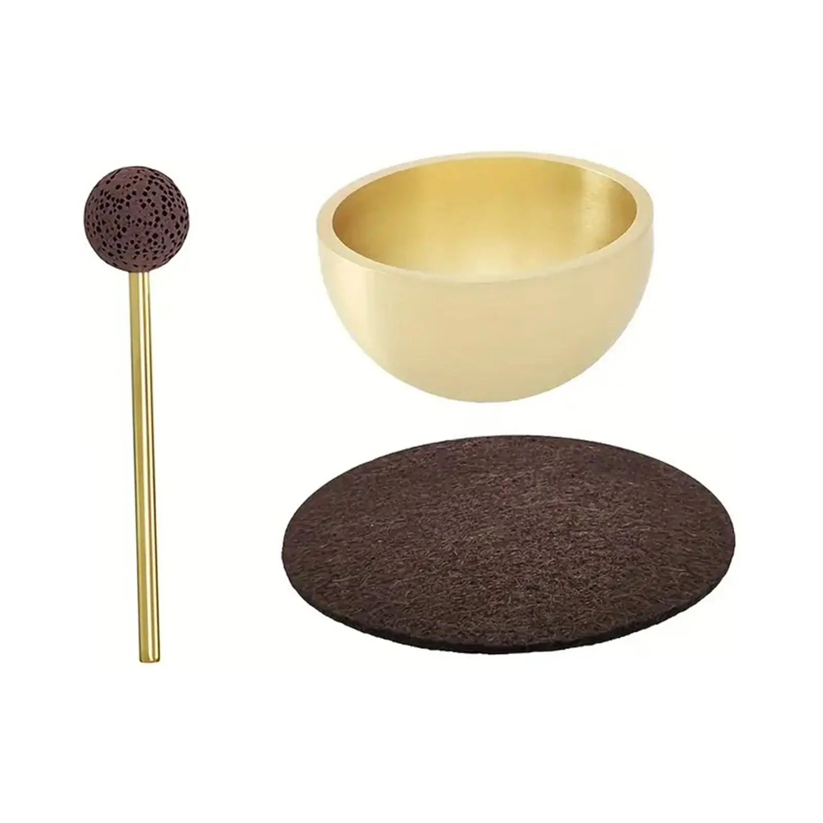 Mini Meditation Sound Bowl Kit Tiny Portable Multipurpose for Traveling Lightweight Clear Crisp Sound 1.5x0.9inch