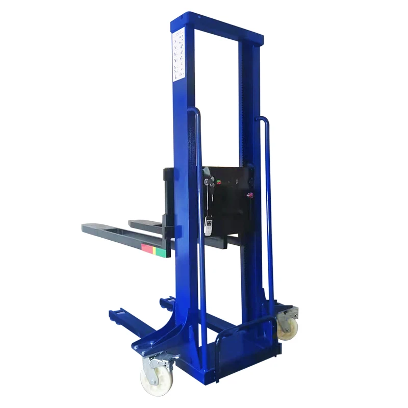 Portable Forklift 500kg 1000kg Self-loading Automatic Lifting Electric Manual Manual Stacker Forklift Automatic Stacker