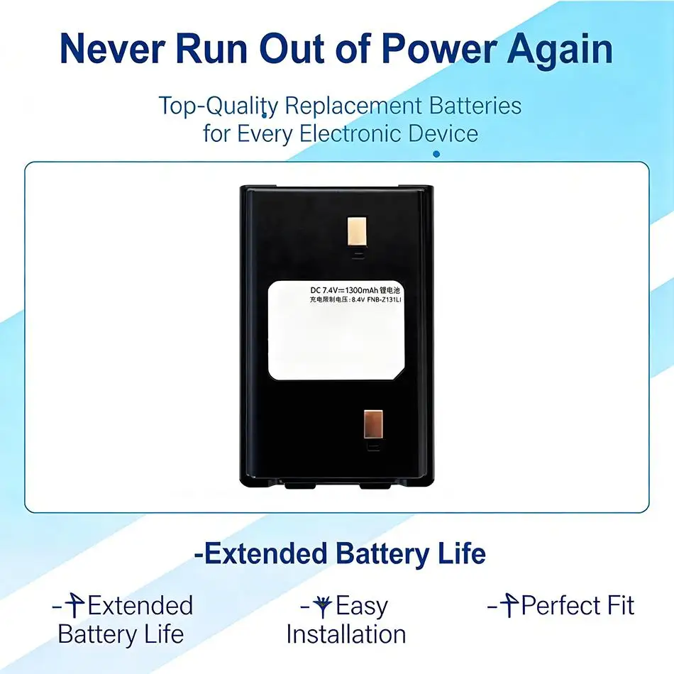 

Аккумулятор для рации 1300 мАч с высокой совместимостью и быстрой зарядкой для Motorola Moto Smp V8 V28