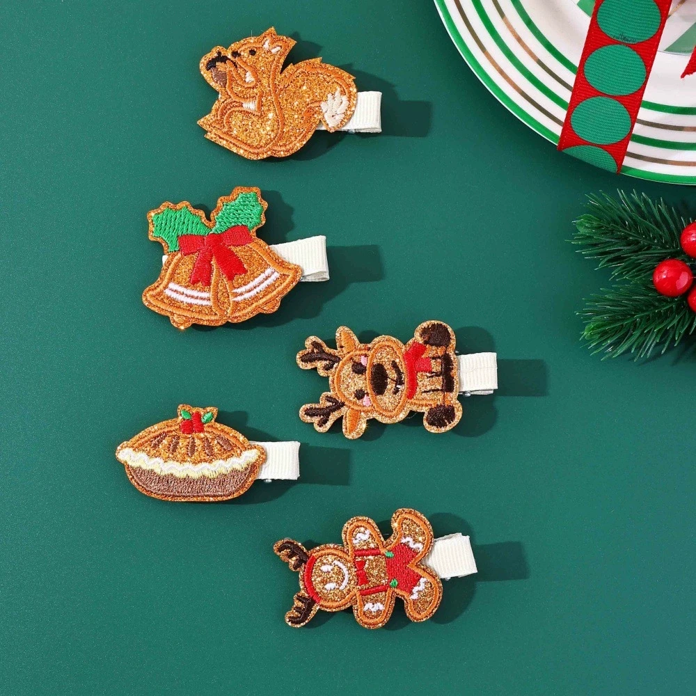 

5 шт./лот, заколки для волос для маленьких девочек, олень и рождественская елка для детей, красочная рождественская заколка для волос, модная заколка для волос, подарок на Рождество