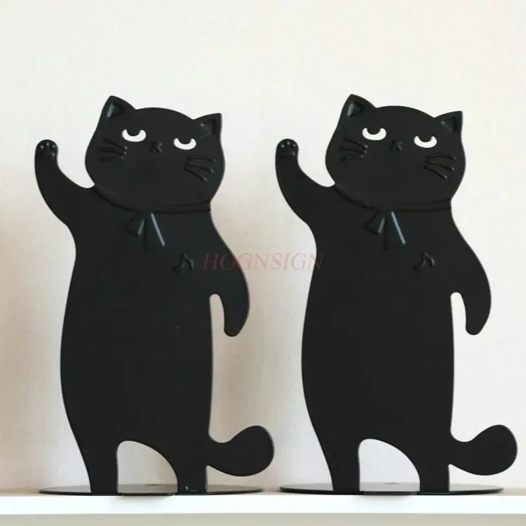 2pcs Music Cat Book Stand Cartoon Cute Animal Metal Desktop Panel Stand