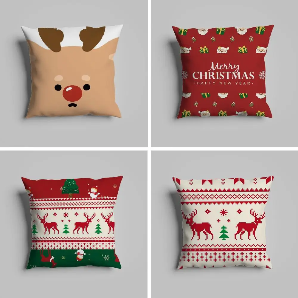 

Merry Christmas Red Art Pillow Case luxurious home office, sofa decorative Multi sized car seat cushions, pillowcases