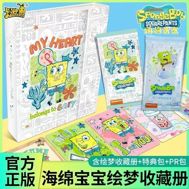 KAYOU SpongeBob SquarePants Dream Painting Collection Collection Card Album 160 Card Slots Large Capacity Card Binder Holder