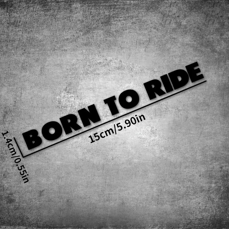 1pc BORN TO RIDE Vinyl Sticker - Waterproof, Sunscreen Decal for Road Bike Frame, Scratch Cover, Outdoor Enthusiast Design