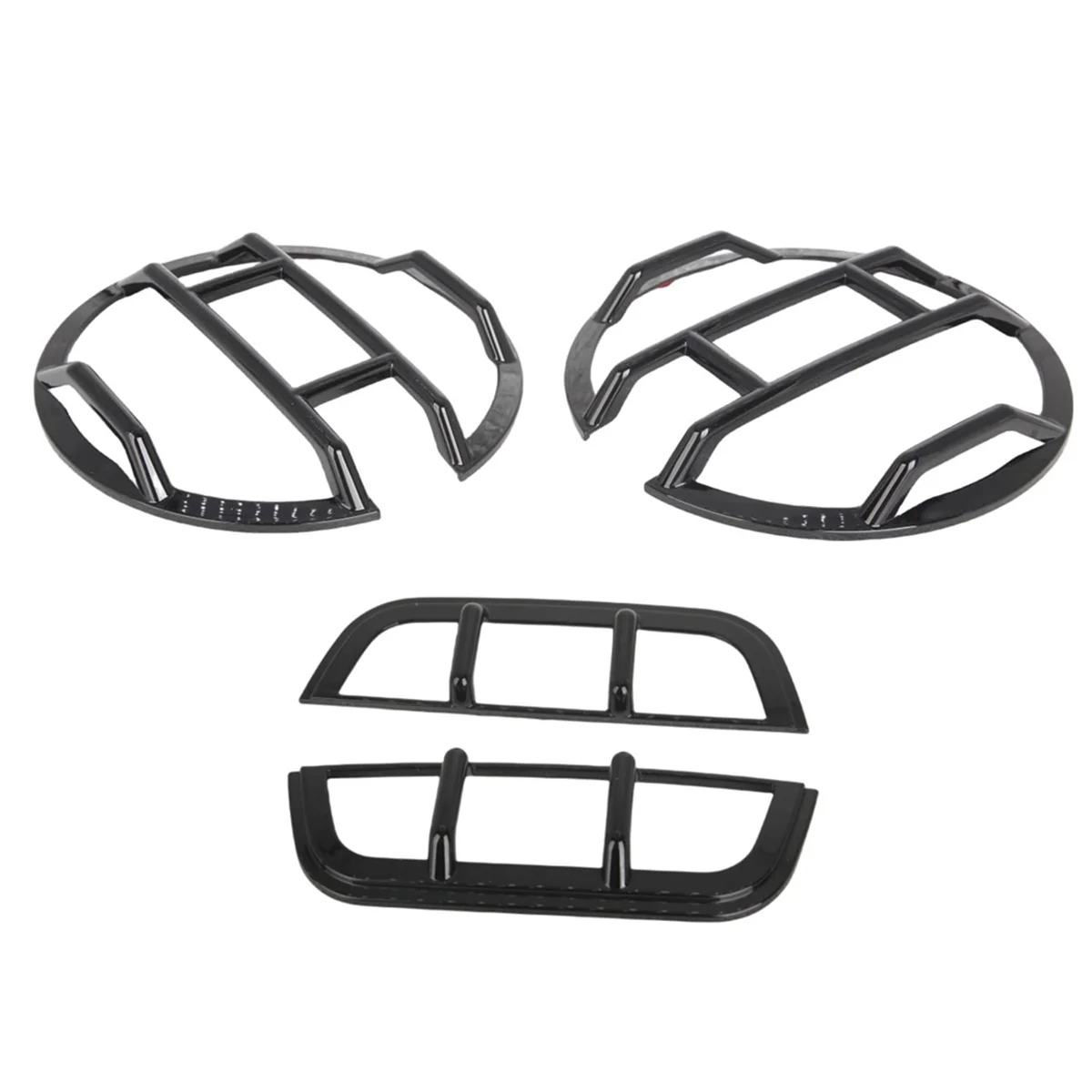 Headlight Cover and Front Side Warning Lamp Cover Trim Protector for Ford Bronco 2021-2023 Accessories (Black)