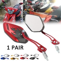 2Pcs Universal Motorcycle Rearview Mirror 8mm 10mm for Honda Suzuki Yamaha Electric Vehicle Scooter Modification Accessories