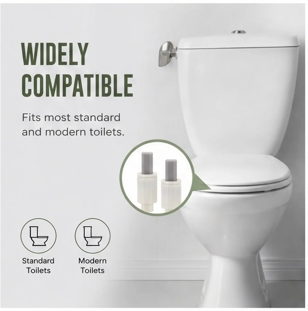 2Pcs Soft Close Toilet Seat Damper for Quiet Lid Closure Advanced Buffer Technology Noise Reducing Slow Descent Replacement