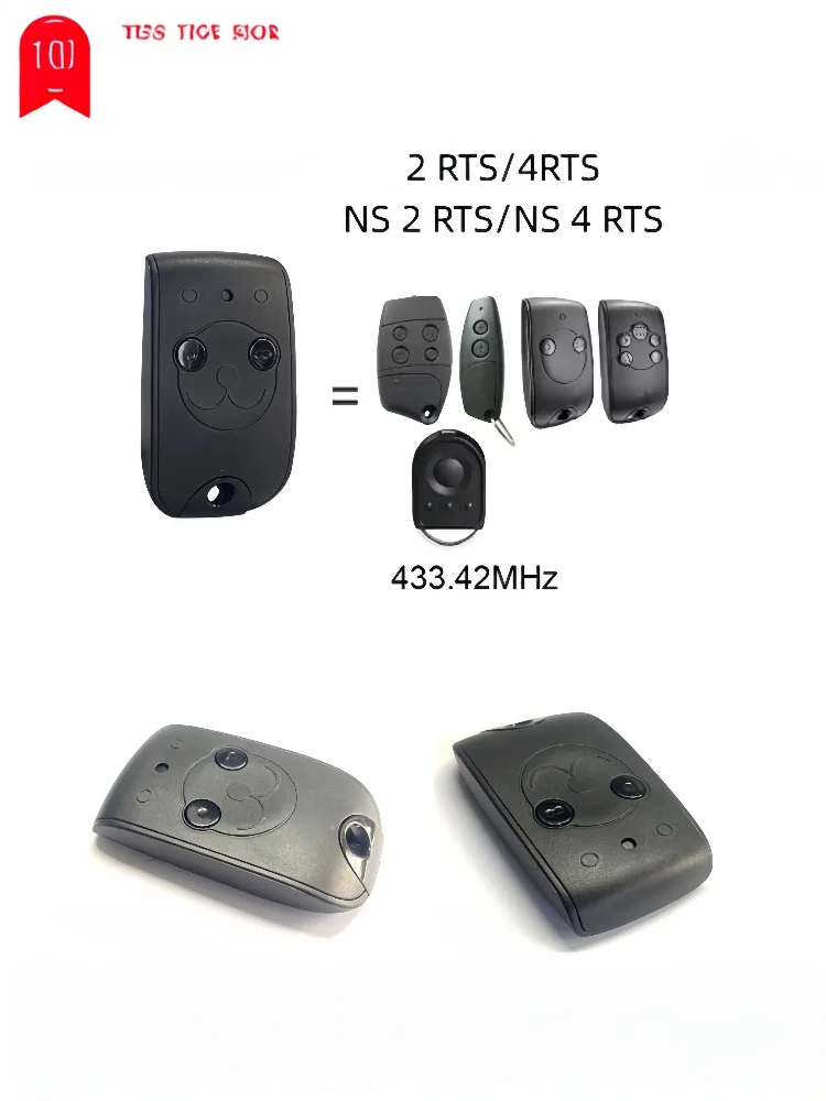 Télécommande de porte de Garage 433.42MHz, 1 pièce, pour NS 2 RTS / NS 4 RTS / NS2RTS / NS4RTS / 2RTS / 4RTS/ RTS