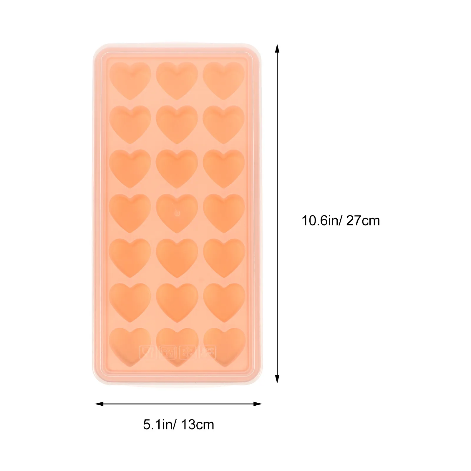 Heart Shape Silicone Ice Tray Mold Easy Release Stackable for Drinks Wine Jelly DIY Food Flexible Nonstick Food Grade