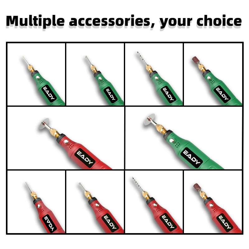 EADY 3スピード回転工具（アダプター付き）、コードレス電動グラインダー、精密彫刻機、多目的研磨機、DIYクラフト用