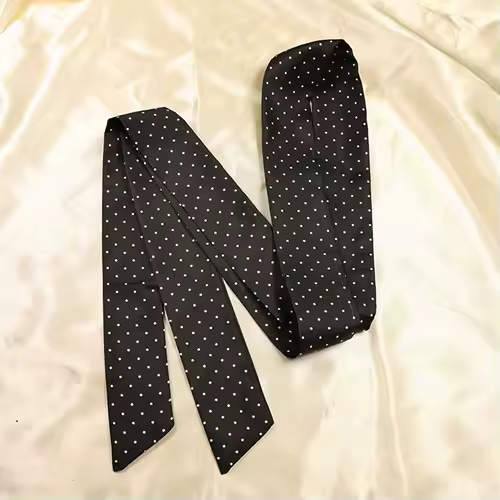 Fashion Dot Ribbon Silk Scarf Women Thin Neck Scarves Lady Small Shawls Bandana Narrow Female Neckerchief Dress Accessories - Image 11