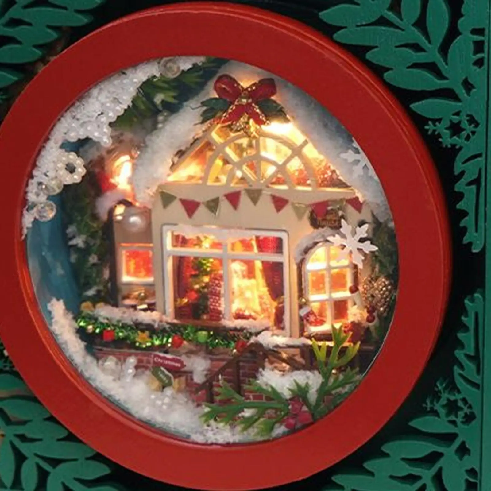 가벼운 미니 하우스 모델 키트로 DIY, 수제 크리스마스 장식