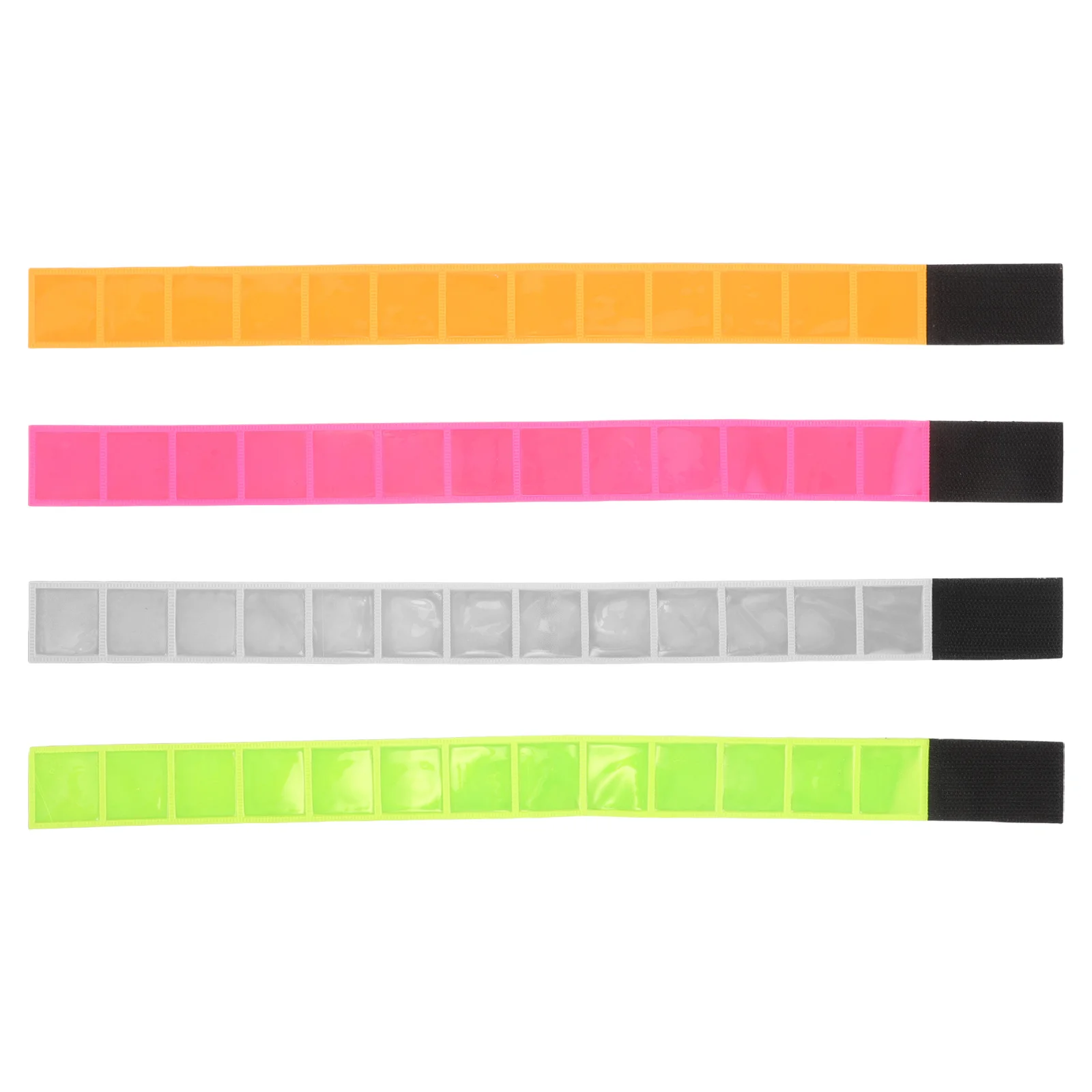 

4Pcs Reflective Safety Bands High Visibility PVC Tape Straps for Cycling Running Walking Night Visibility Gear