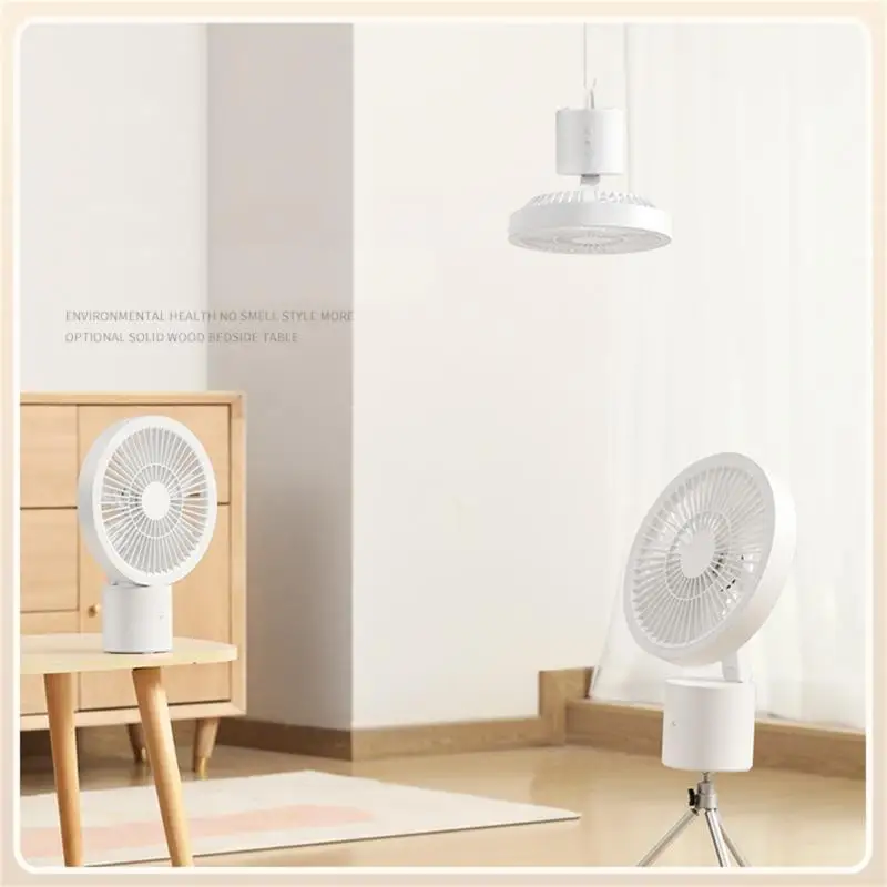 D0AB Oscillating Portable Fan Camping Conditioner with Lights Plastic Material