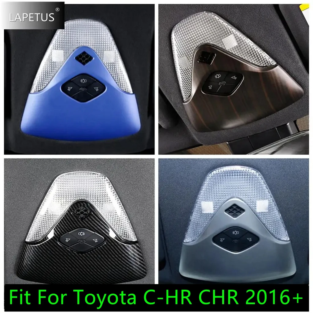 

ABS Carbon Fiber Look Auto Roof Reading Light Lamp Decor Frame Cover Trim For Toyota C-HR CHR 2016 - 2022 Interior Accessories