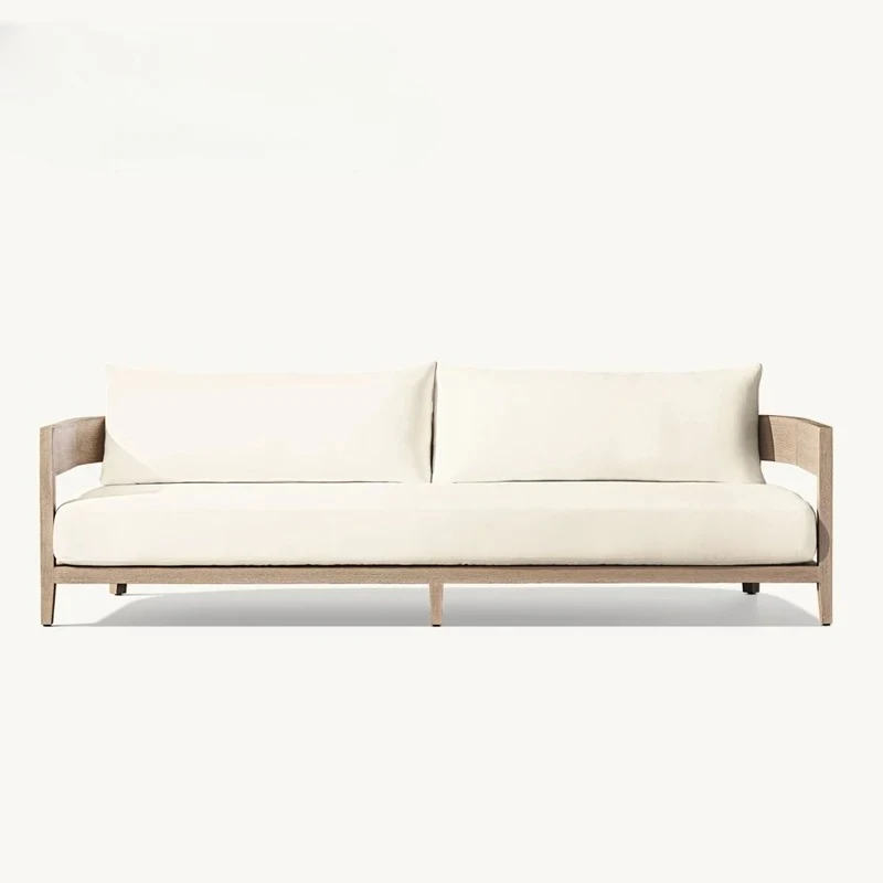 Modern Hotel Luxury Outdoor Sofa Set Patio Furniture Sectional Couch with Cushions Weatherproof for Resort Villa