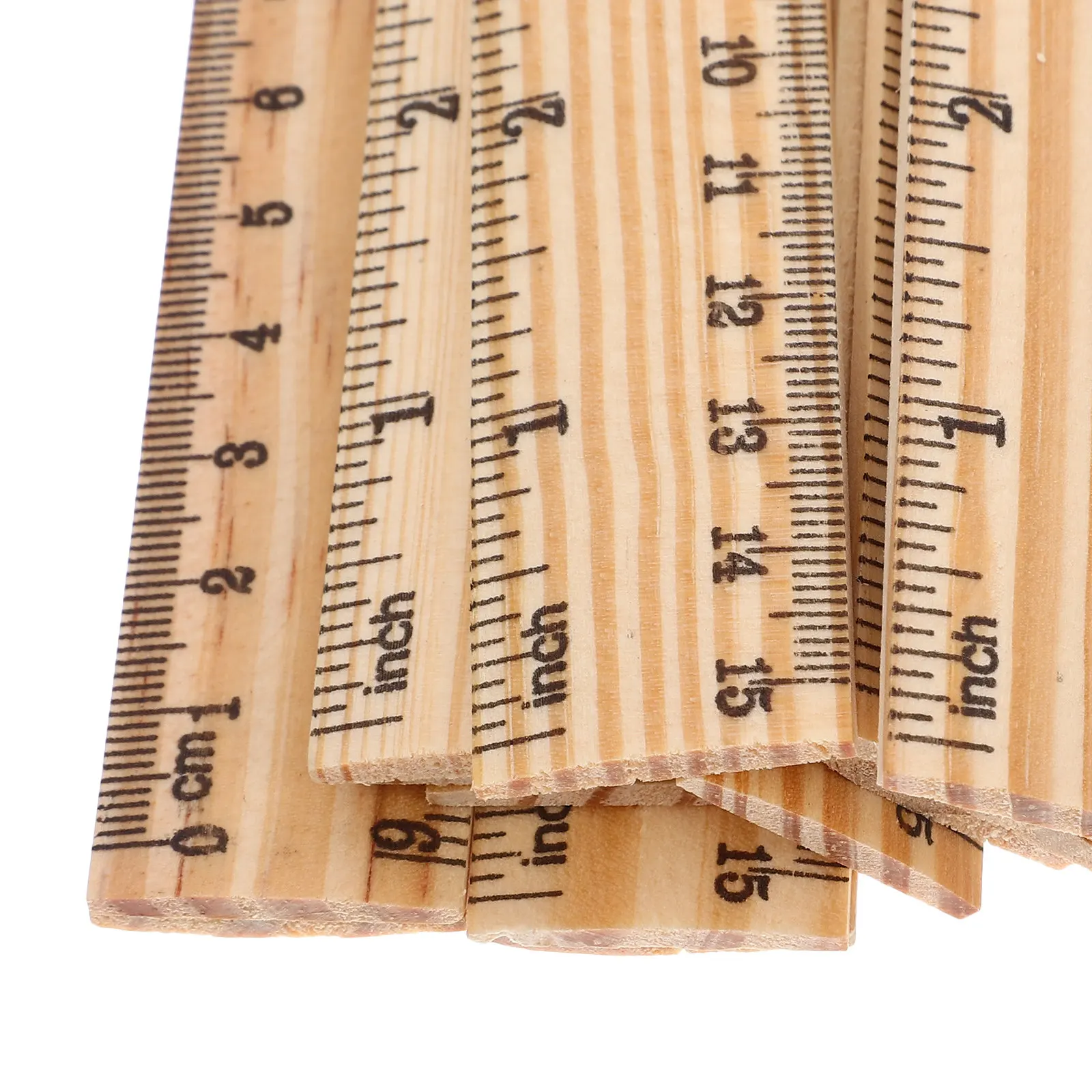 30Pcs 6 Inch 15Cm Wood Straight Ruler Training Aid Precision Measuring Tool for Math Learning Drafting Design Education view 6