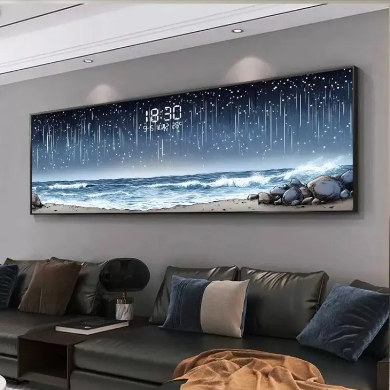 Black Xxl Size Wall Clock Fashion Unique Metal Design Modern Digital Clock Living Room Nordic Orologio Da Parete Home Decor