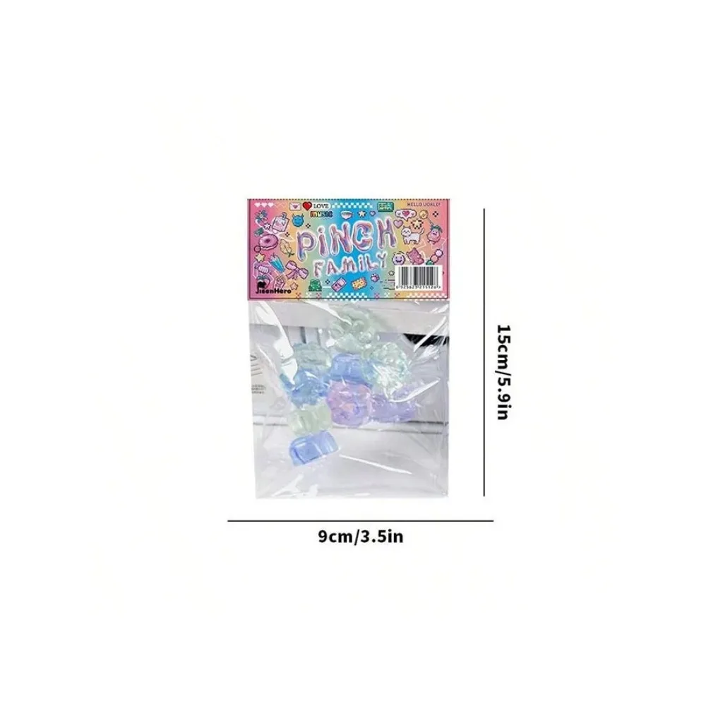

10pcs New TPR Mini Cat's Paw Squeeze Stick-slip Kawaii Decompression Transparent Creative Cat's Paw Pinch