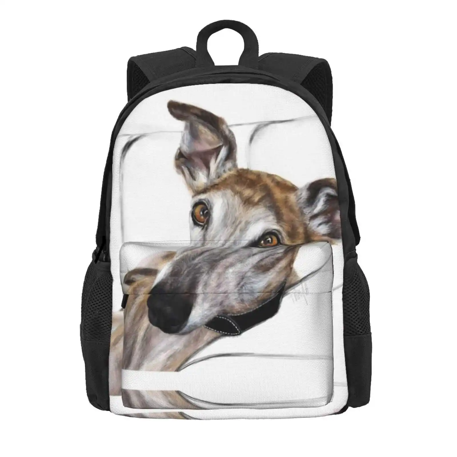 Brindle Greyhound Hot Sale Schoolbag Backpack Fashion Bags Brindle Greyhound Brindle Galgo Galgos Galgo Art Greyhounds