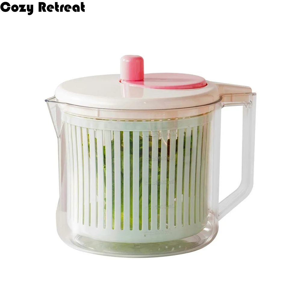 

Многофункциональная сушилка для овощей и фруктов, пластиковая корзина для отжима и сушки, ручная, герметичная, пищевая.