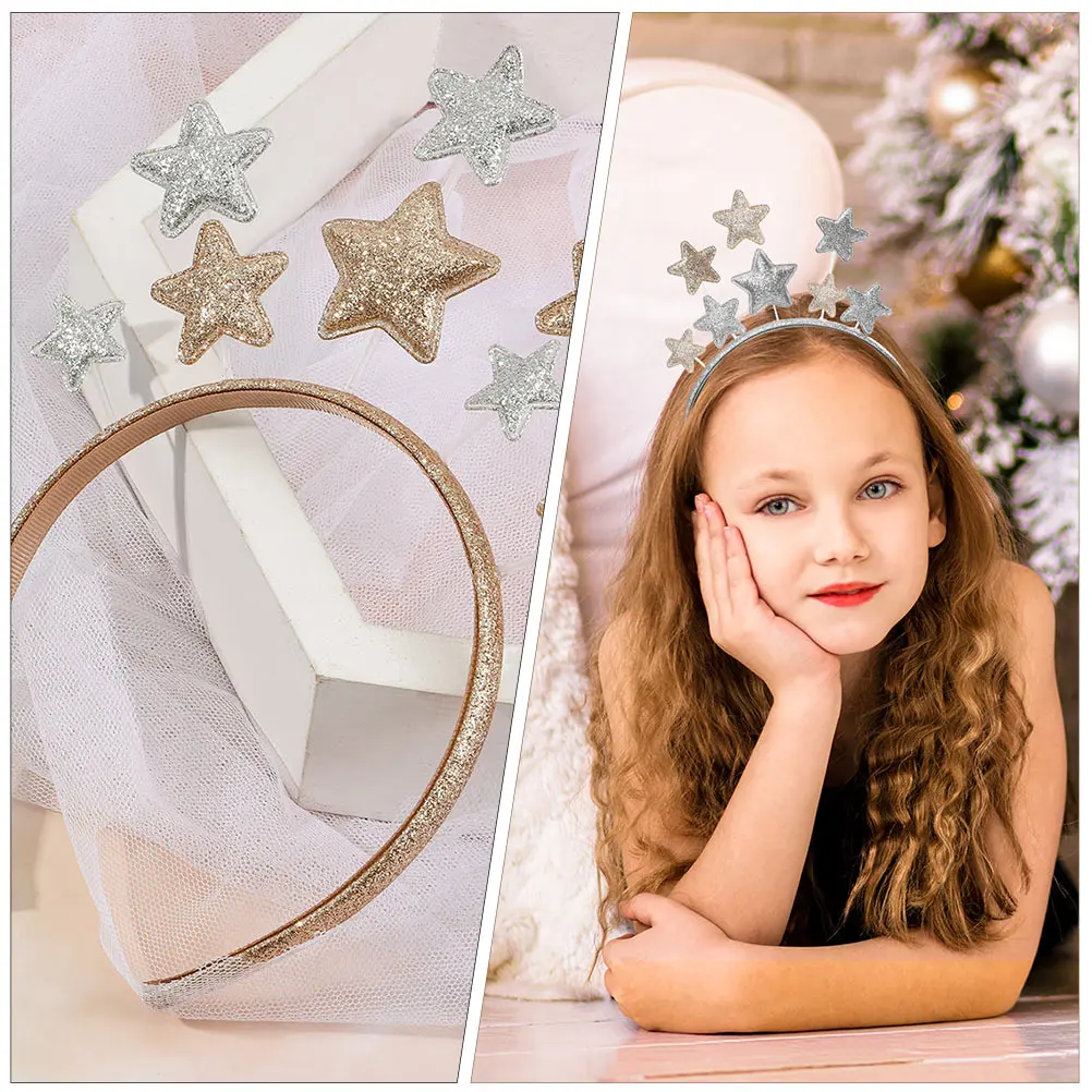 

2pcs Kids Hoops Headbands Women Girls Party Accessories Hair Hoops For Girls Edge Christmas Silver Golden