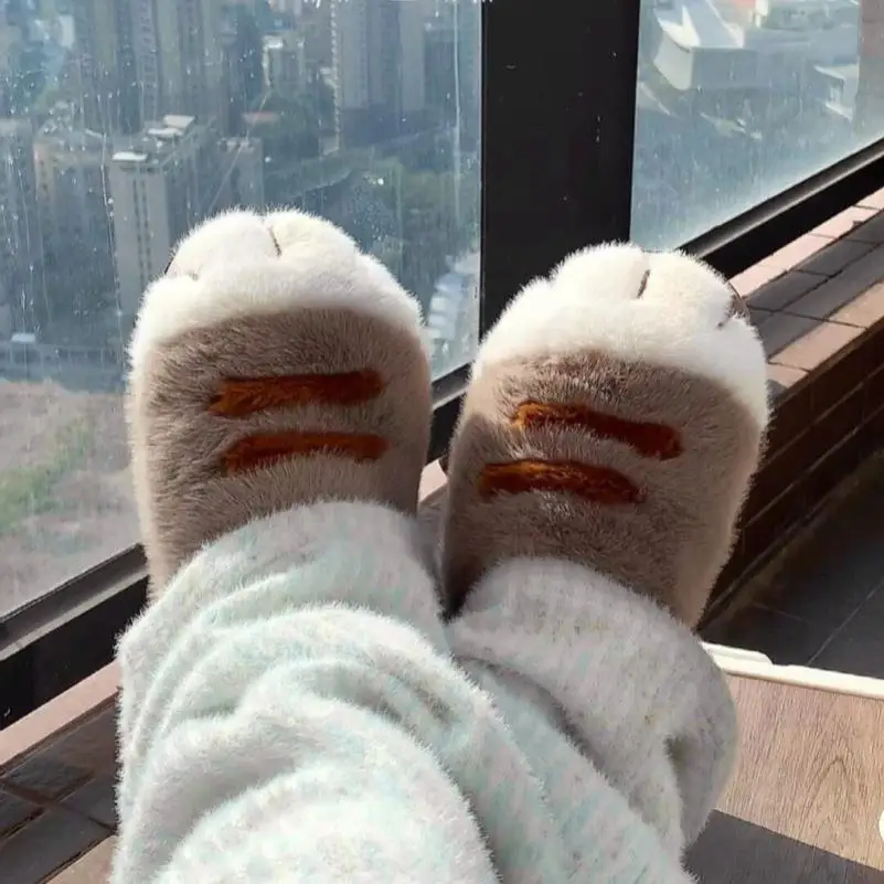 chinelo-de-algodao-com-design-de-pata-de-gato-sola-grossa-uso-externo-para-casais-uso-domestico-parte-superior-de-veludo