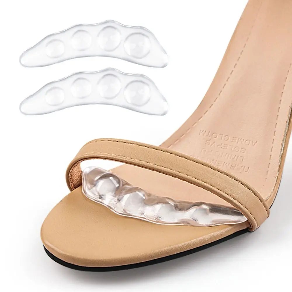 Silicone Forefoot Gel Pads Non-slip Foot Self-adhesive Patch Cushion Sandals Insoles High Heel Shoes Transparent Shoe Pads Women