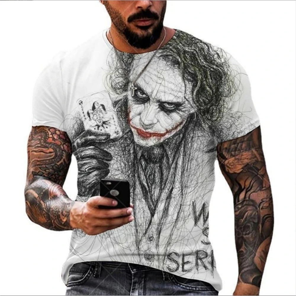 Popular Riding a Motorcycle Skull 3D Print t shirt Men Women tshirt Summer Casual Short Sleeve O-neck Streetwear Tops&Tees clown