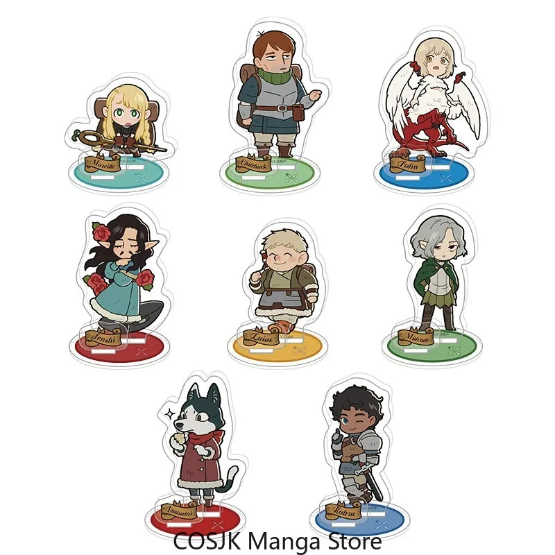 Figura acrílica coleccionable de anime Delicious in Dungeon, personaje aleatorio Marcille Laios Falin Senshi, adorno de caja sorpresa de dibujos animados