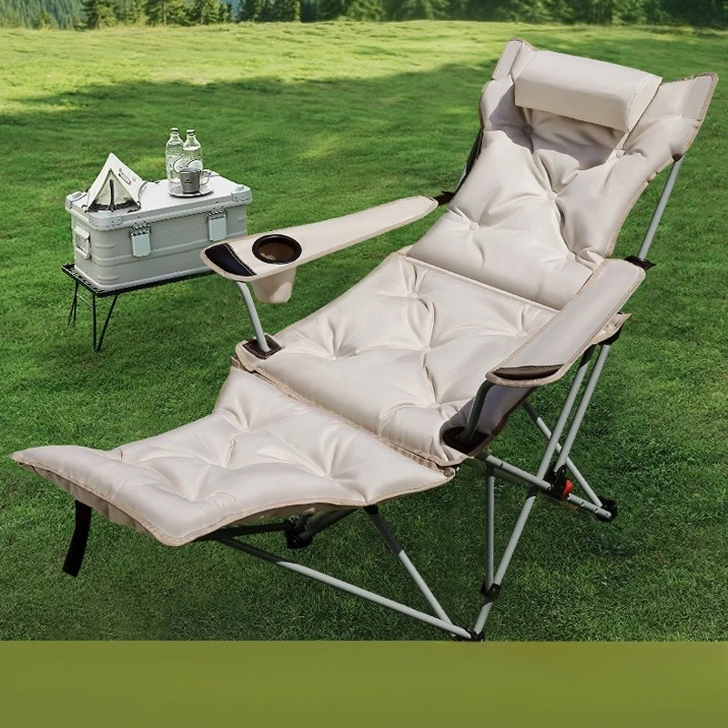 Portable Folding Moon Chair Office Nap Recliner Outdoor Camping Foldable Backrest Lounge Seat