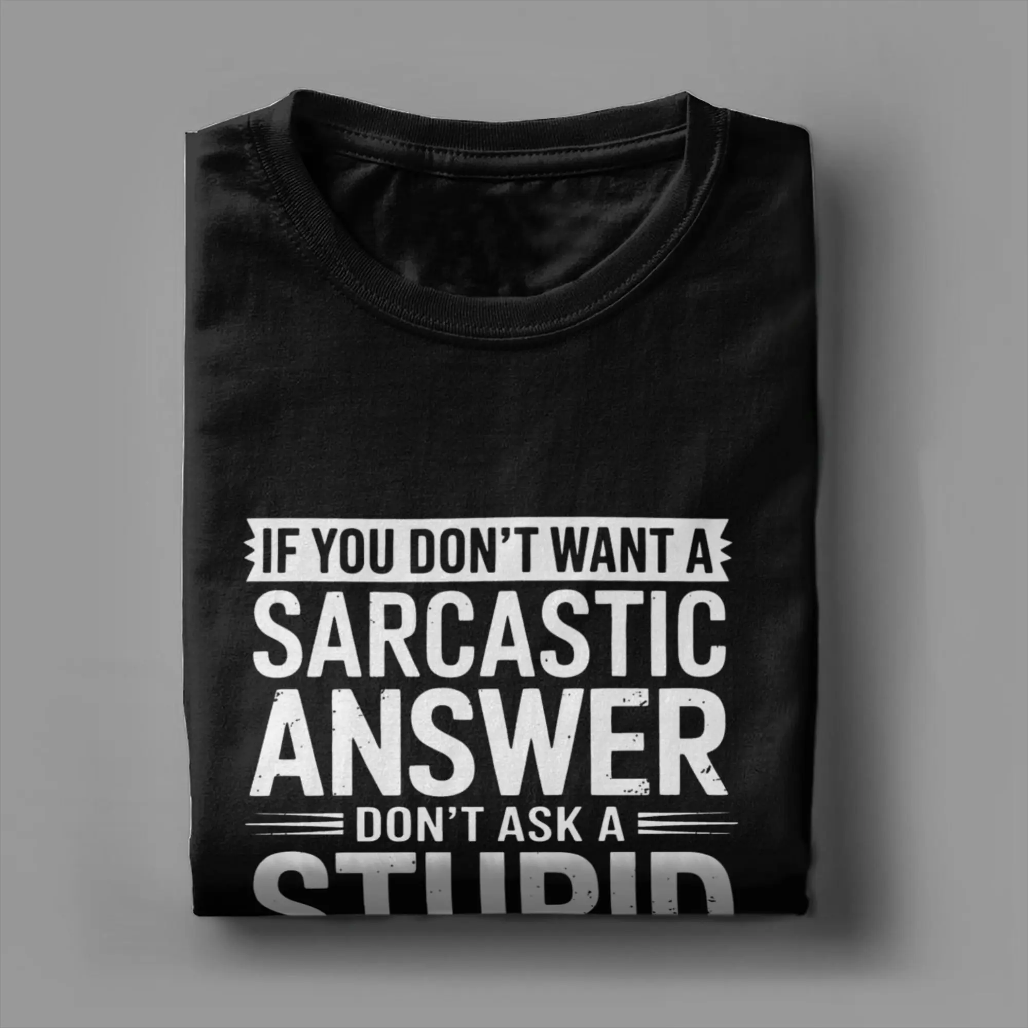 تي شيرت كلاسيكي صيفي لا تريد الإجابة الساخرة مضحك قائلا الفكاهة الترفيه تي شيرت 100% ملابس قطنية بأكمام ريترو
