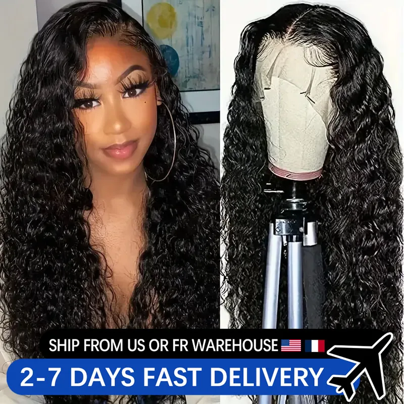 30 32 Inch Human Hair Lace Frontal Wig Deep Wave Hd Lace Wig 13x4 13x6 Brazilian Human Hair For Woman 4x4 Glueless Curly Wigs